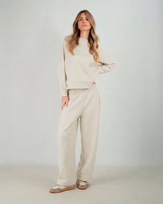 Tuta in Scuba Strass Panna