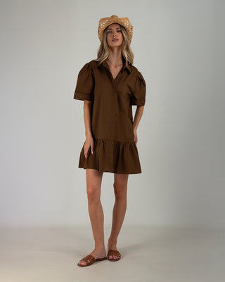 Abito Corto Balza Unita Brown