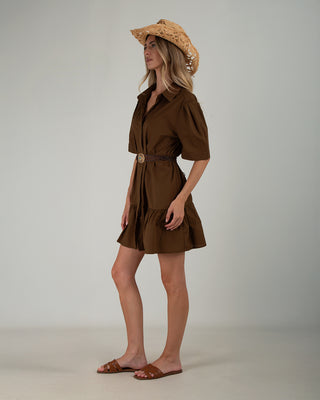 Abito Corto Balza Unita Brown