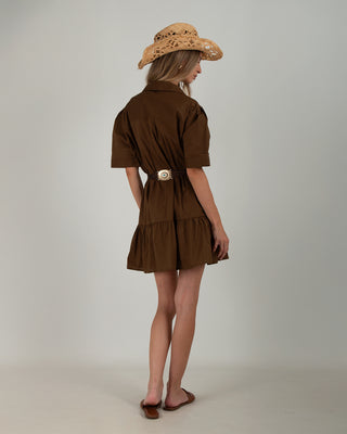 Abito Corto Balza Unita Brown