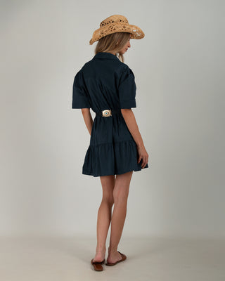 Abito Corto Balza Unita Blu Navy