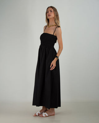 Abito Fascia Popeline Black