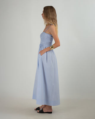 Abito Fascia Popeline Light Blue