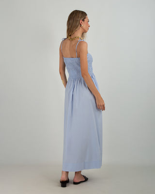Abito Fascia Popeline Light Blue