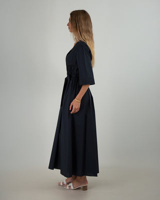Abito Kimono Popeline Blue Navy