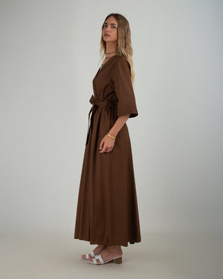 Abito Kimono Popeline Brown