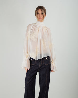 Blusa Ricamata Panna