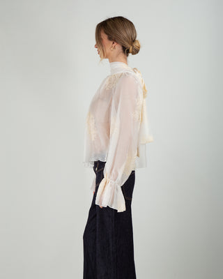 Blusa Ricamata Panna