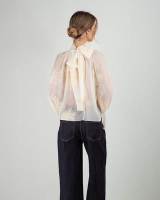 Blusa Ricamata Panna