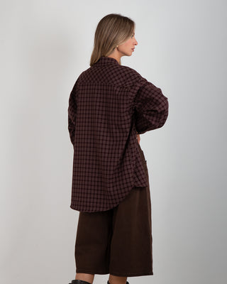 Camicia Over Quadri Tasche Quadri Moro