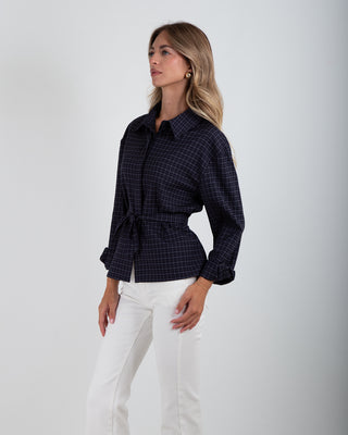 Camicia Laccio Quadri Blue Navy