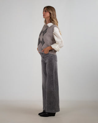 Jeans Wide Leg Grey