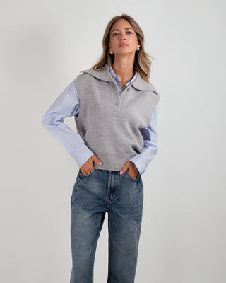 Gilet Over Coleltto Grey