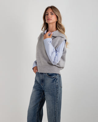 Gilet Over Coleltto Grey