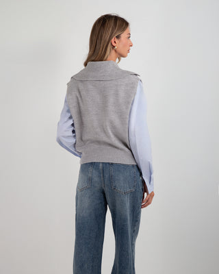 Gilet Over Coleltto Grey