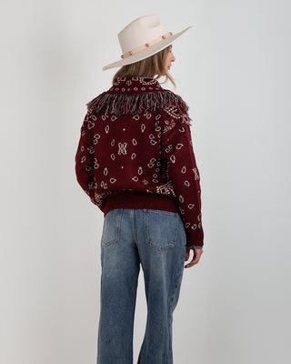 Cardigan Corto Bandana Burgundy