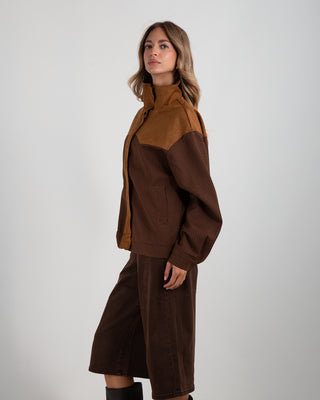 Bomber Quadri Dainetto Camel