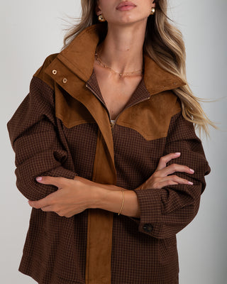 Bomber Quadri Dainetto Camel