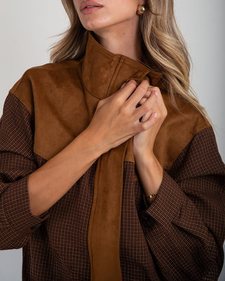 Bomber Quadri Dainetto Camel