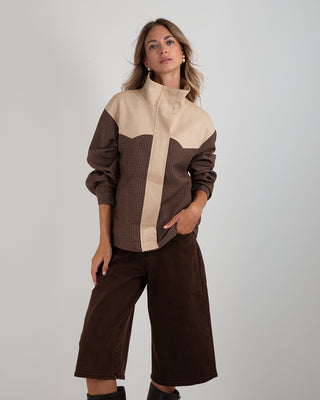 Bomber Quadri Dainetto Beige