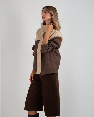 Bomber Quadri Dainetto Beige