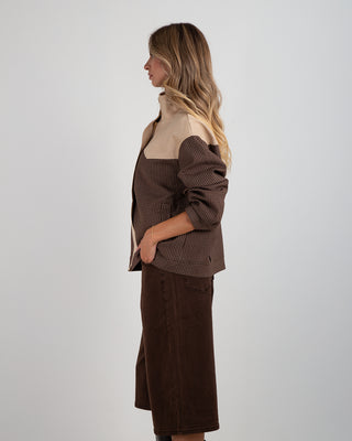 Bomber Quadri Dainetto Beige