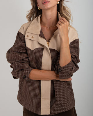 Bomber Quadri Dainetto Beige