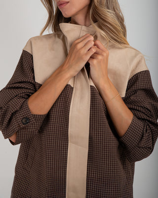 Bomber Quadri Dainetto Beige