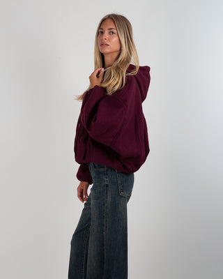 Bomber Cappuccio in Panno Burgundy