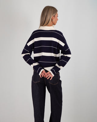 Polo Maglia Righe Navy