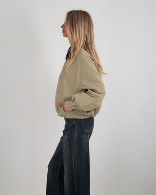 Bomber Collo Ecopelle Khaki
