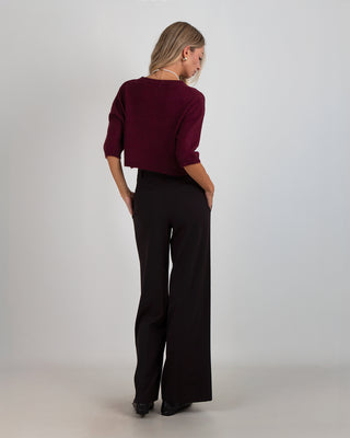 Pantalone Palazzo Chiusura Laterale Black
