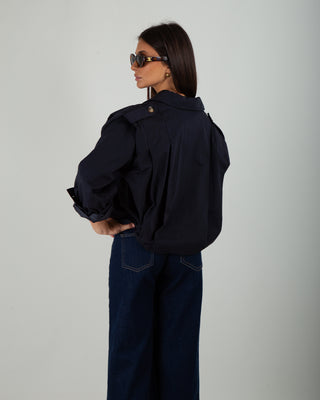 Bomber Cotone Blue Navy