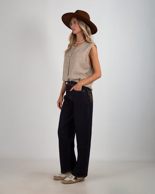 Denim Balloon Ricami Denim Scuro