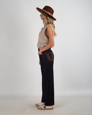 Denim Balloon Ricami Denim Scuro