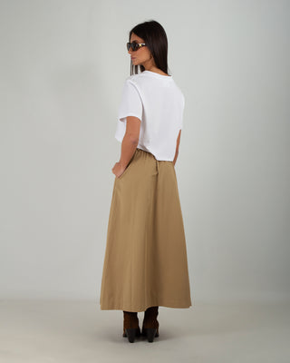 Gonna Bottoni Cotone Sand — Gonne Anna Dani | foto 3