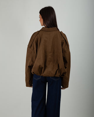 Bomber Scamosciato Over Brown