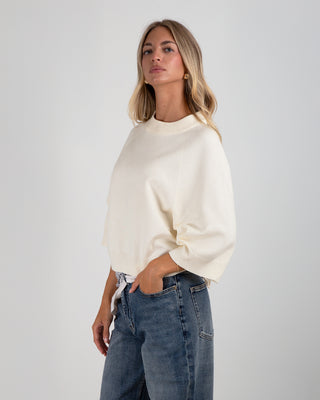 Maglia Over M.3/4 Cream