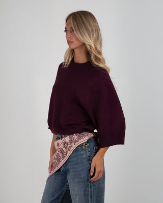Maglia Over M.3/4 Burgundy
