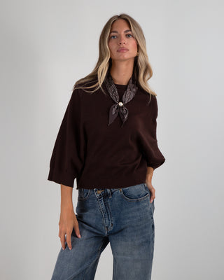 Maglia Over M.3/4 Brown