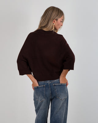 Maglia Over M.3/4 Brown