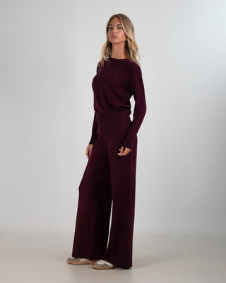 Coordinato Maglia Giro Burgundy