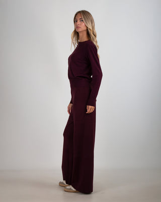 Coordinato Maglia Giro Burgundy
