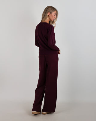 Coordinato Maglia Giro Burgundy