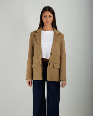 Blazer Scamosciato Camel