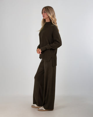 Coordinato Pullover Collo Alto Dark Military