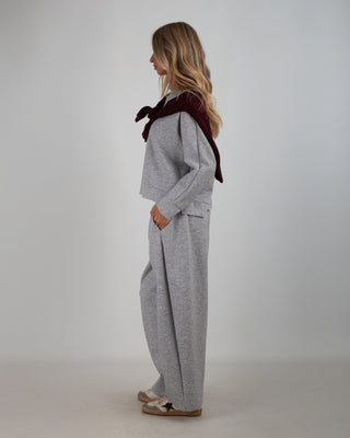 Tuta in Scuba Strass Grigio Melange