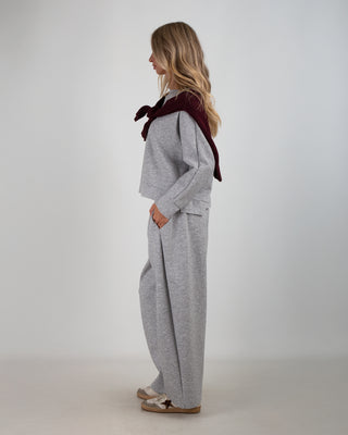 Anzug aus Scuba Strass Grau Melange