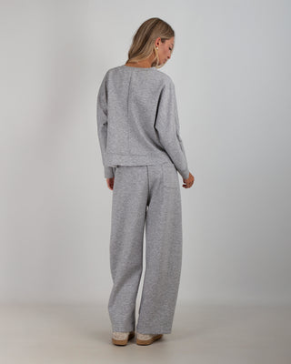 Tuta in Scuba Strass Grigio Melange