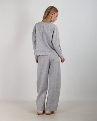 Anzug aus Scuba Strass Grau Melange